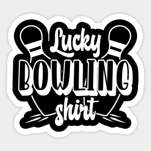 Lucky Bowling Shirt Sticker